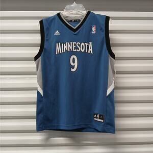 Adidas NBA Youth Boys Basketball Jersey Large Minnesota Timberwolves Ricky Rubio